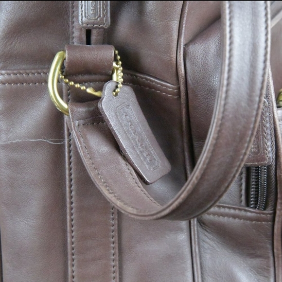 Vintage Coach Brown Leather Brief Case/ Massager Bag - Picture 5 of 15